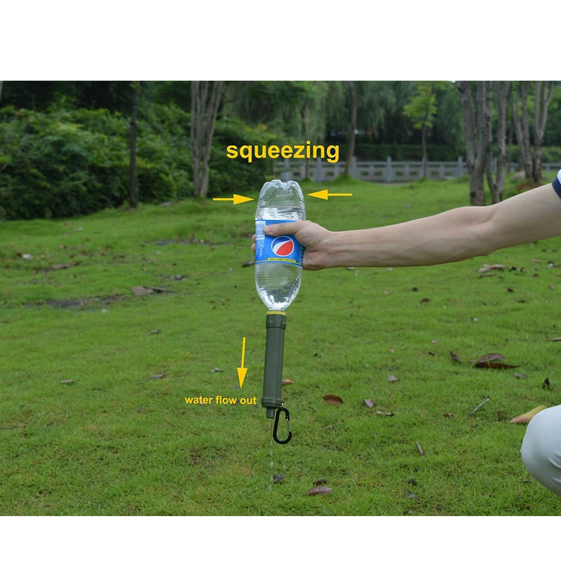 Outdoor Camping Hiking Emergency Survival Portable Water Purifier Straw Personal Water Filter Straw Gear