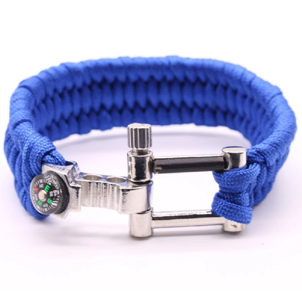 Paracord Bracelet Compass Opener Adjustable Scraper Fire Starter Multifunctional Survival Ai18273